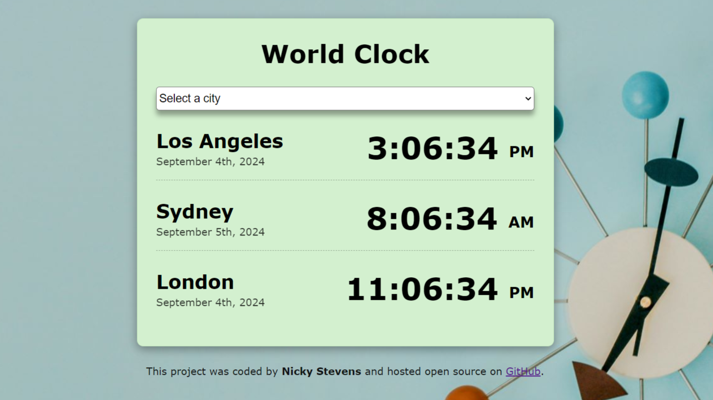 World Clock screenshot